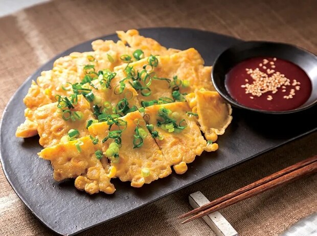 『シャキッと！コーン入りチヂミ』