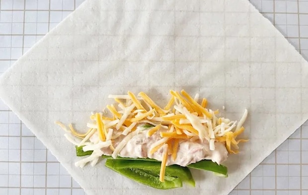 『ピーマン入り春巻き』を作る写真（撮影：エニママ）