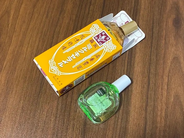 目薬を入れた『森永ミルクキャラメル』の空き箱の写真（撮影：grapeライフハック編集部）