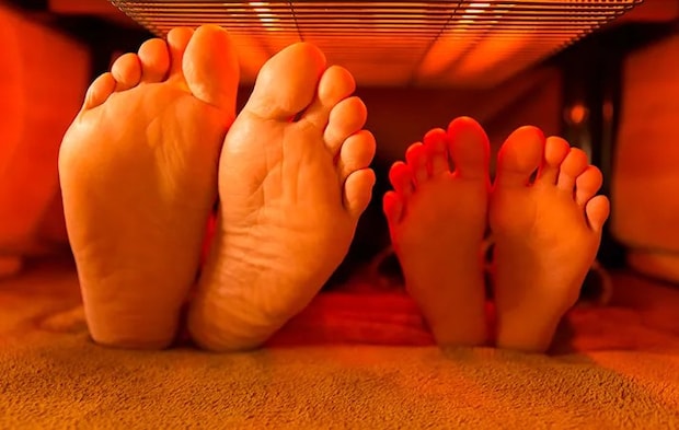 こたつの中の足の写真