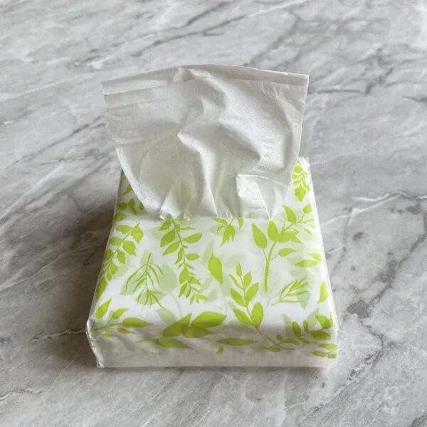 残り半分のティッシュを普段使いしている様子（撮影：grapeライフハック編集部）