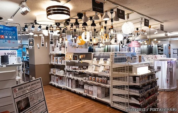 ニトリの商品の売り場の写真