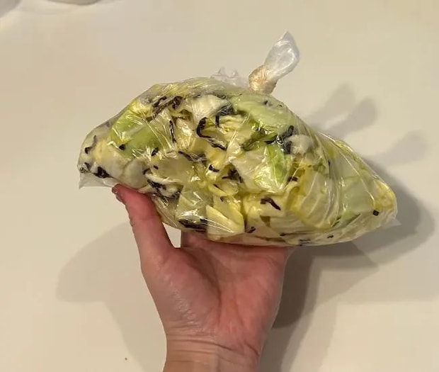 浅漬けを作っている様子（撮影：grapeフード編集部）