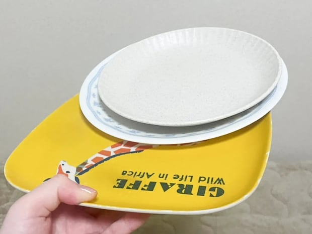 お皿は『大・中・小』で重ねると崩れる？　10秒揺らして分かった安全な積み順