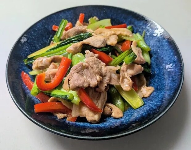 完成した炒め物（撮影：grapeフード編集部）