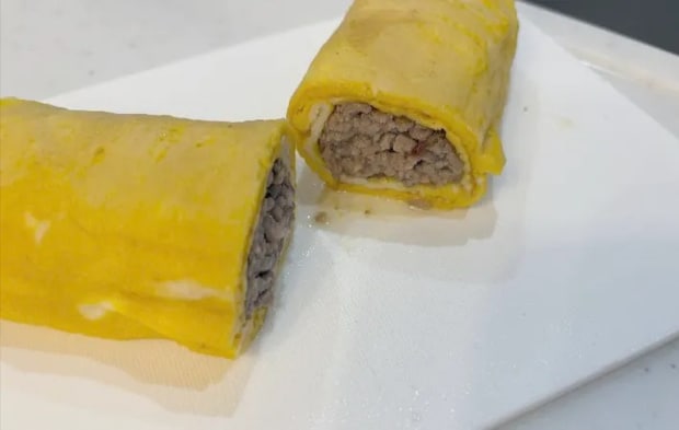 玉子焼きの断面の画像（撮影：エニママ）