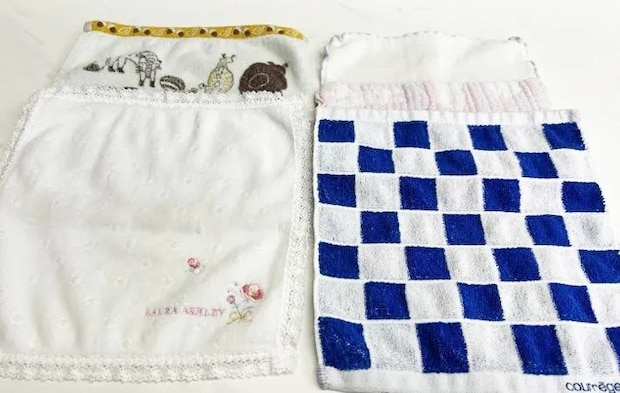 『汚れをリセットしたタオル』の写真（撮影：Heulie）