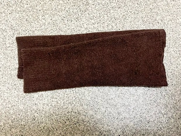 ニットの袖の写真（撮影：grapeライフハック編集部）