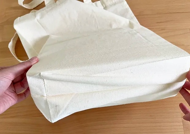 まな板シートを入れたトートバッグの写真（撮影：grapeライフハック編集部）