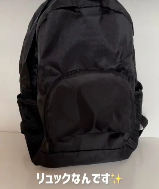 リュックを広げた様子
