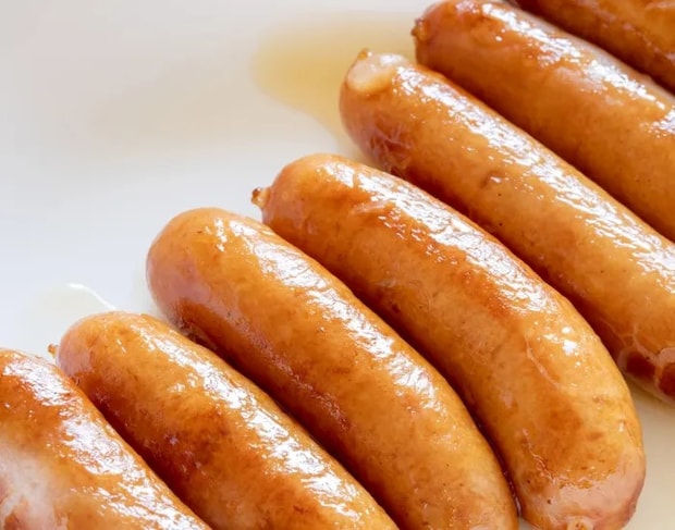 ウインナーが並んでいる様子