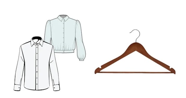 Yシャツ・ブラウス用のハンガーを選ぶポイントの画像