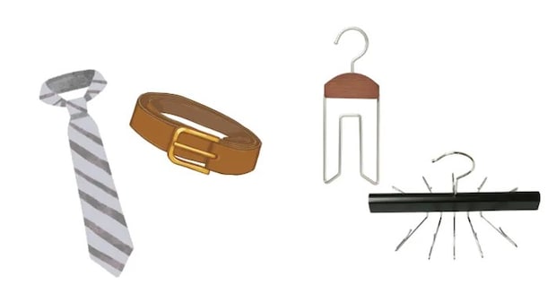 ネクタイ・ベルト用のハンガーを選ぶポイントの画像