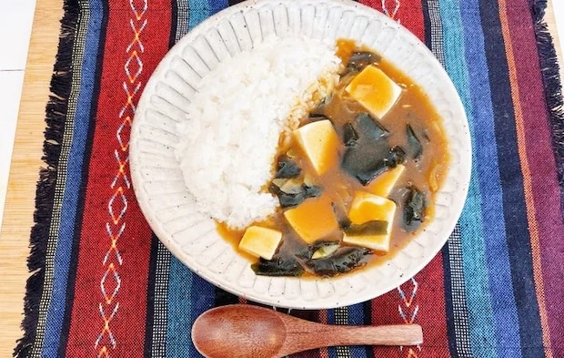 『スパイス香るわかめと豆腐のだしカレー』の完成写真（撮影：キジカク）