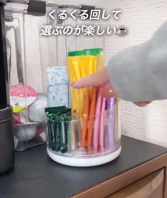 回転させている様子