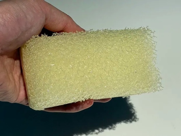 手に持ったスポンジの写真（撮影：grape編集部）