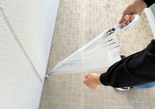 傘の写真（撮影：grapeライフハック編集部）