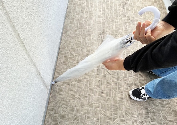 傘の写真（撮影：grapeライフハック編集部）
