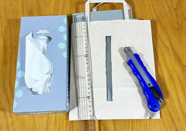 紙袋の活用写真（撮影：grapeライフハック編集部）