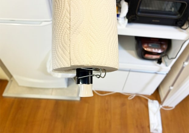 キッチンペーパーの収納方法の写真（撮影：grapeライフハック編集部）