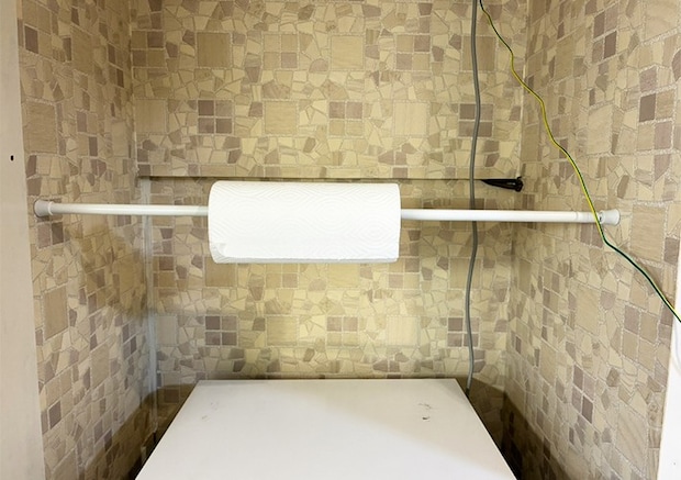 キッチンペーパーの収納方法の写真（撮影：grapeライフハック編集部）