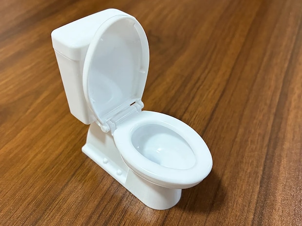 セリアで見つけた『洋式トイレ』 リアルなミニチュアがデスクで役に立つ!【活用法3選】