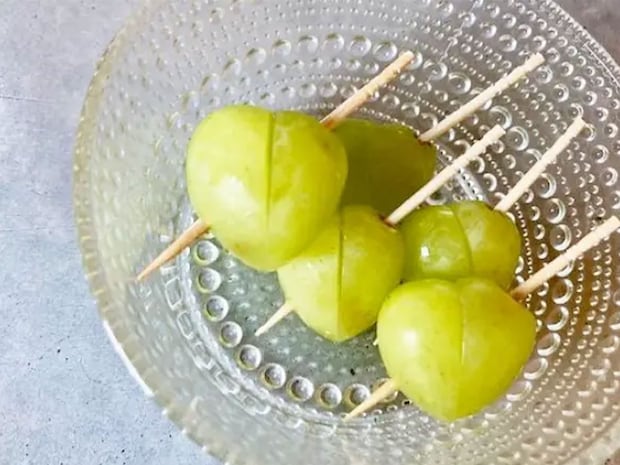 シャインマスカットがハートに！？パーティーで映える簡単アイデア