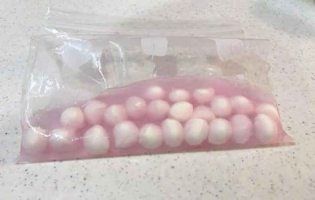 漬け込み後のモッツァレラチーズの画像（撮影：エニママ）