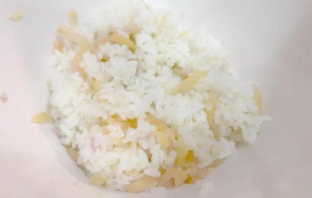 混ぜ合わせたご飯の画像（撮影：エニママ）