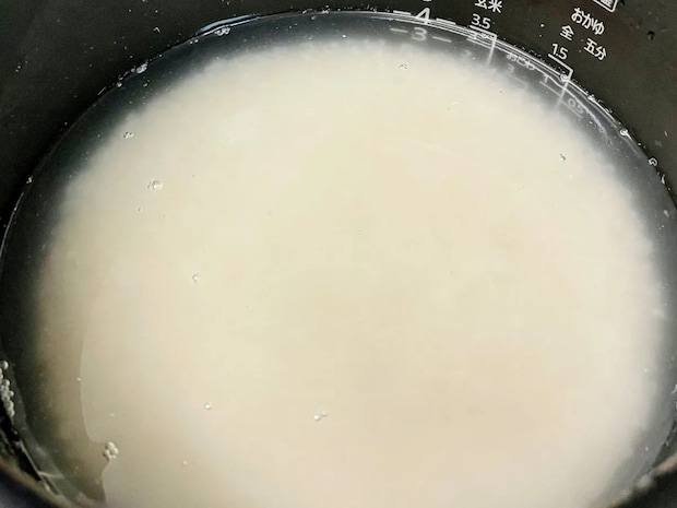 いつもの白米に『切り餅２個』をのせて炊飯すると？　開けてビックリ！「これはズルい」「早速作る」