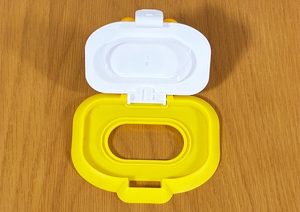 ウェットシート用フタの活用写真（撮影：grapeライフハック編集部）