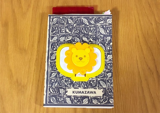 ウェットシート用フタの活用写真（撮影：grapeライフハック編集部）