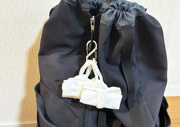 袋のたたみ方写真（撮影：grapeライフハック編集部）