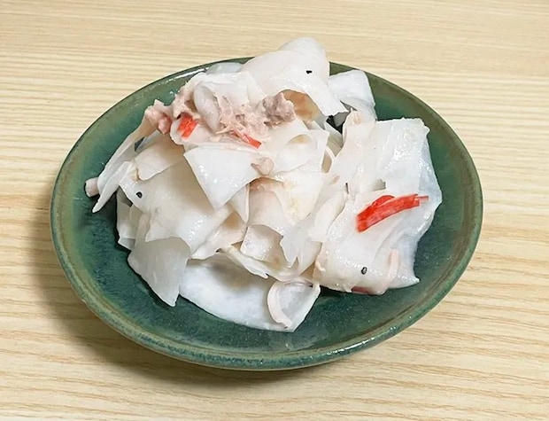 『大根カニカマツナマヨサラダ』の写真（撮影：grapeフード編集部）