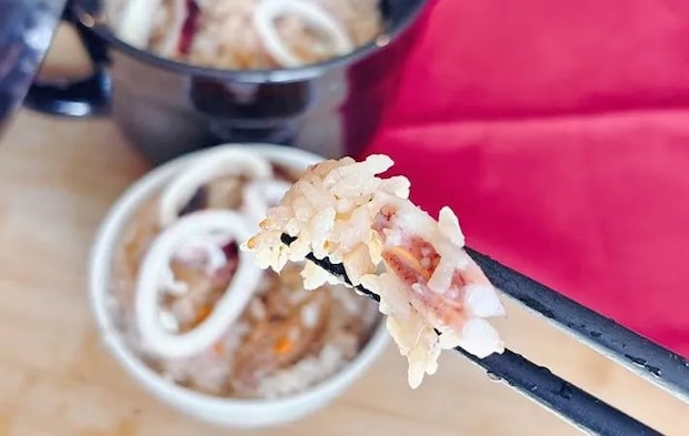 『もっちりいかめし風釜めし』の完成写真（撮影：キジカク）