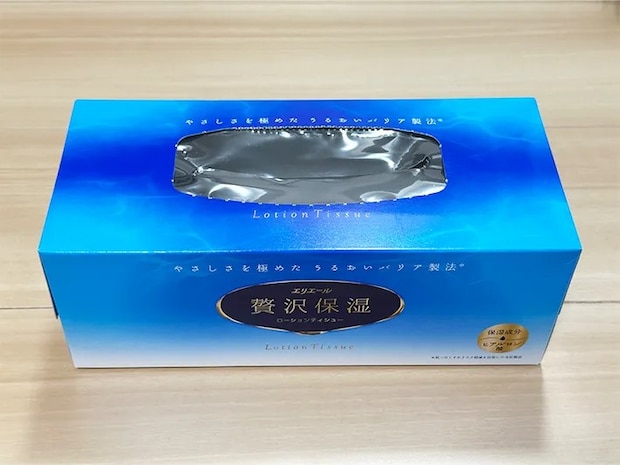 ティッシュの空箱の画像（撮影：grapeライフハック編集部）