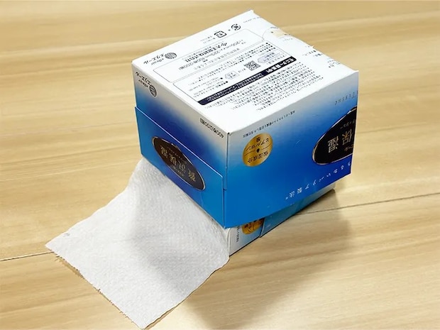 完成したトイレットペーパーケースの画像（撮影：grapeライフハック編集部）