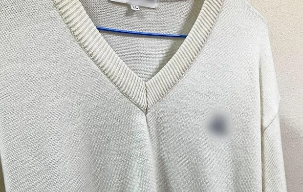 きれいになったセーターの写真（撮影：Heulie）