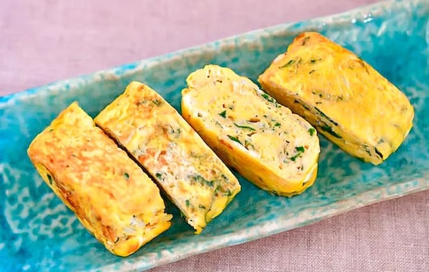 シラスと大葉入りの玉子焼きの写真（撮影：小泉明代）