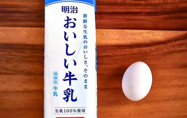卵と牛乳の写真（撮影：小泉明代）
