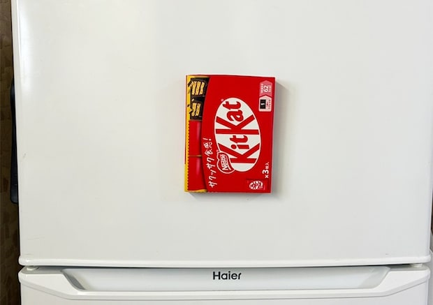 キットカットの紙箱活用写真（撮影：grapeライフハック編集部）