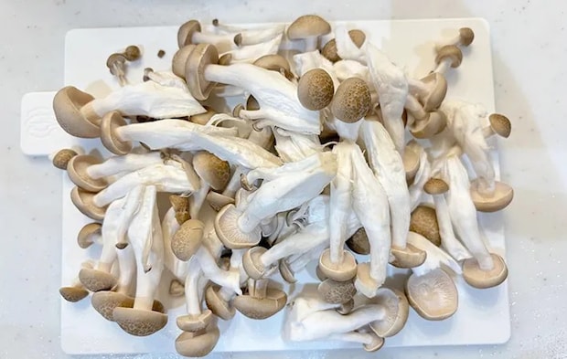 しめじを小房に分けた画像（撮影：エニママ）
