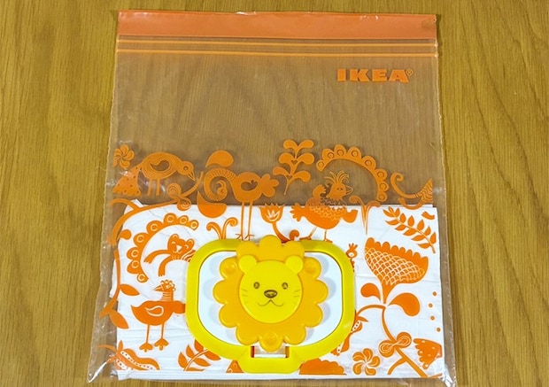 ウェットシートの蓋活用写真（撮影：grapeライフハック編集部）