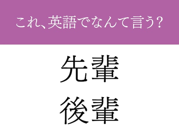 「職場の先輩・後輩」←英語でなんて言う？　日本人の多くが知らない日常英語