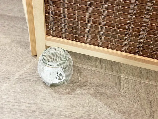 洗濯ビーズの芳香剤を置いた写真（撮影：grapeライフハック編集部）