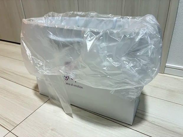 ポリ袋をセットした紙袋（撮影：grapeライフハック編集部）