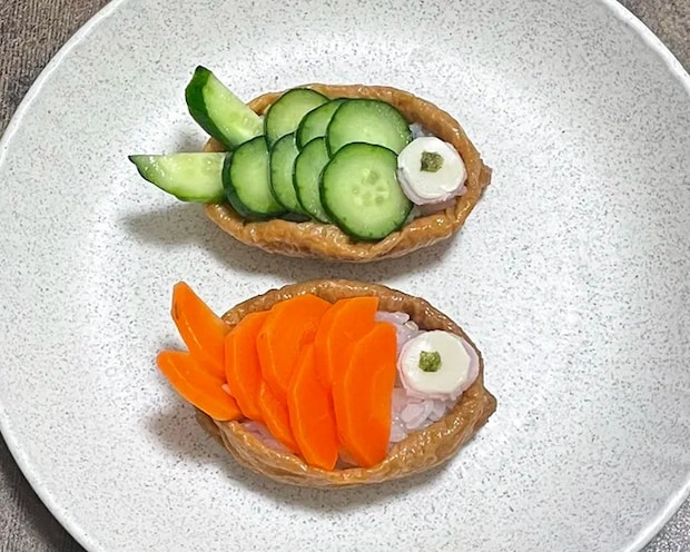 完成した『こいのぼりいなり』の写真（撮影：grapeフード編集部）