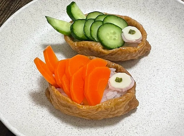 完成した『こいのぼりいなり』の写真（撮影：grapeフード編集部）
