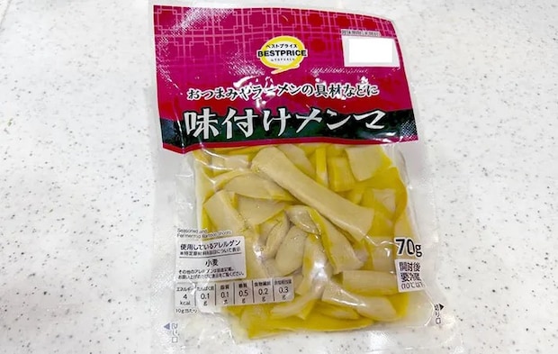 メンマのパッケージの画像（撮影:エニママ）　