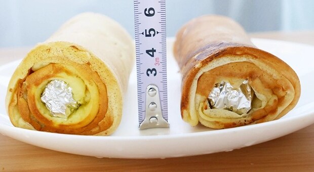 卵焼き器で作ったバームクーヘン（撮影：grapeフード編集部）